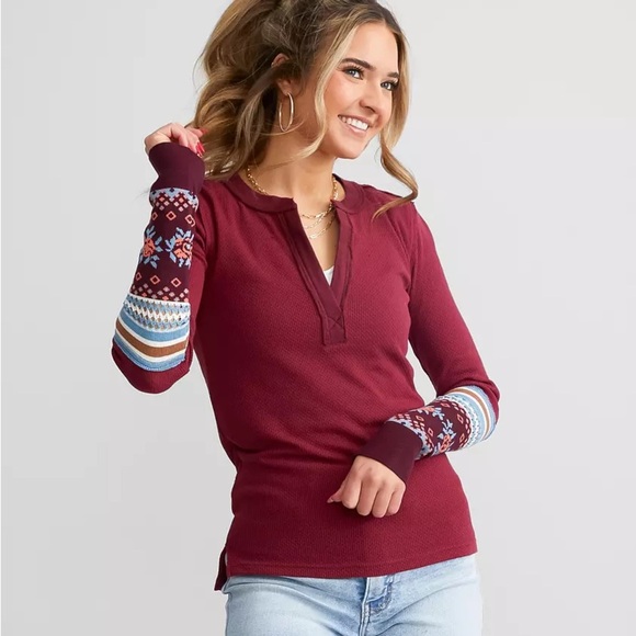 NWT We The Free Mikah Notch Top - Sz XS - Picture 1 of 11